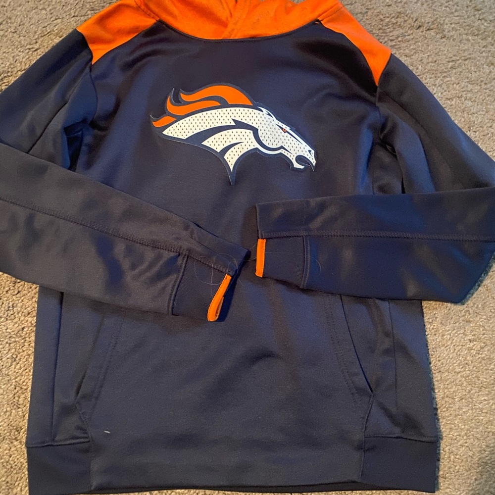 NFL Denver Broncos hoodie. Boys size 10/12